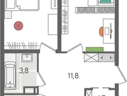 Продается 3-комнатная квартира ЖК Рекорд 2, литера 1, 100.8  м&sup2;, 19726560 рублей