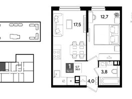 Продается 1-комнатная квартира ЖК DOGMA PARK (Догма парк), литера 22, 38  м&sup2;, 7269400 рублей