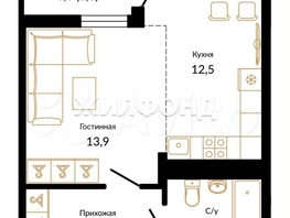 Продается 1-комнатная квартира ЖК Фрукты, 1 очередь литера 3.2 виноградный, 39  м&sup2;, 12400000 рублей