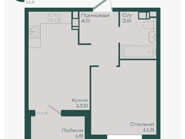 Продается 1-комнатная квартира ЖК Ботаника, литер 1.2, 35.4  м&sup2;, 5487000 рублей