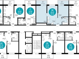 Продается 2-комнатная квартира ЖК Флора, 4 этап, 50.3  м&sup2;, 18221162 рублей