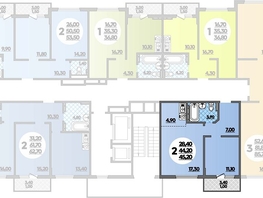 Продается 2-комнатная квартира ЖК Парк у дома, литера 8.3, 45.2  м&sup2;, 9261480 рублей
