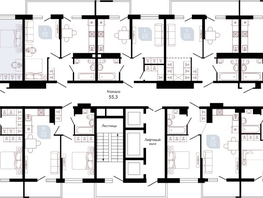 Продается 2-комнатная квартира ЖК Отражение, 2 очередь литера 3, 63.4  м&sup2;, 7861451 рублей