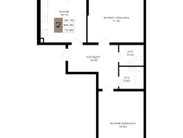 Продается 2-комнатная квартира ЖК Сердце, 70.6  м&sup2;, 28593000 рублей