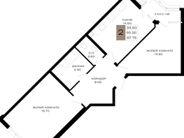 Продается 2-комнатная квартира ЖК Сердце, 67.75  м&sup2;, 27438750 рублей
