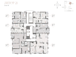 Продается 3-комнатная квартира ЖК Моренуар, литер 21, 113.56  м&sup2;, 25210320 рублей