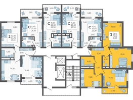 Продается 3-комнатная квартира ЖК Горный квартал, литера 1, 81.6  м&sup2;, 24480000 рублей