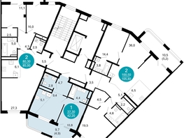 Продается 1-комнатная квартира ЖК Моретта, 42.2  м&sup2;, 45516920 рублей