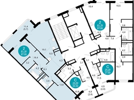 Продается 2-комнатная квартира ЖК Моретта, 87  м&sup2;, 87870000 рублей