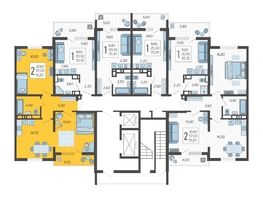 Продается 2-комнатная квартира ЖК Горный квартал, литера 2, 61.2  м&sup2;, 16813250 рублей
