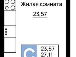 Продается 1-комнатная квартира ЖК Резиденция морей, корпус Д1, 46.77  м&sup2;, 10757100 рублей