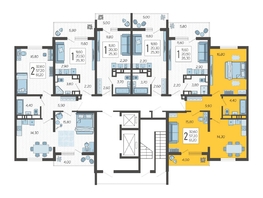 Продается 2-комнатная квартира ЖК Горный квартал, литера 3, 61.2  м&sup2;, 16895000 рублей