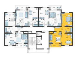 Продается 2-комнатная квартира ЖК Горный квартал, литера 6, 60  м&sup2;, 16540750 рублей