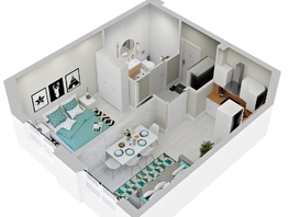 Продается 1-комнатная квартира ЖК Зеленая территория, литера 1.2, 37.7  м&sup2;, 7304375 рублей