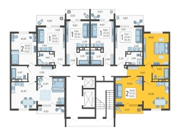 Продается 2-комнатная квартира ЖК Горный квартал, литера 2, 61.2  м&sup2;, 16747800 рублей