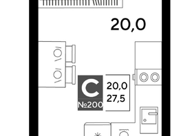 Продается Студия ЖК ДОГМА ПАРК, литера 16, 27.5  м&sup2;, 5816250 рублей