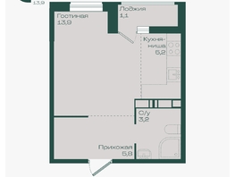 Продается Студия ЖК Ботаника, литер 1.1, 29.1  м&sup2;, 5080860 рублей