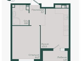 Продается 1-комнатная квартира ЖК Ботаника, литер 1.1, 34.3  м&sup2;, 5921895 рублей