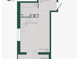 Продается Студия ЖК Ботаника, литер 1.1, 30.9  м&sup2;, 5395140 рублей