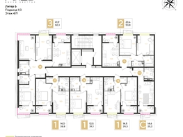 Продается 3-комнатная квартира ЖК РИДЗ, литер 6, 82.3  м&sup2;, 12229780 рублей