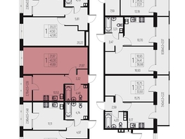 Продается 1-комнатная квартира ЖК Атаманский сад, литер 1, 41.69  м&sup2;, 6462000 рублей