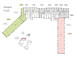 Продается Офис ЖК Теплые края, литер 6, 75.8  м&sup2;, 16676000 рублей