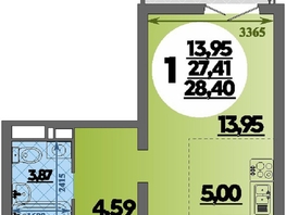 Продается Студия ЖК Город у моря, литера 22, 28.4  м&sup2;, 6983000 рублей