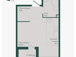 Продается Студия ЖК Ботаника, литер 1.1, 30.1  м&sup2;, 5256965 рублей