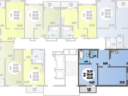 Продается 2-комнатная квартира ЖК Парк у дома, литера 8.3, 62.2  м&sup2;, 13899999 рублей