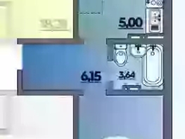 Продается 1-комнатная квартира ЖК Восточный, литера 37, 47.62  м&sup2;, 5435000 рублей
