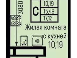Продается Студия ЖК Ботаника Хилс, лит 2, 17.12  м&sup2;, 5880000 рублей