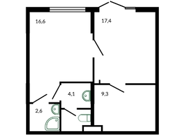Продается Универ. помещ ЖК Флора, 1 этап литера 6, 50  м&sup2;, 24525000 рублей