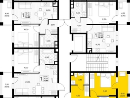 Продается 1-комнатная квартира ЖК Кипарис, литер 6, 39.1  м&sup2;, 13489500 рублей