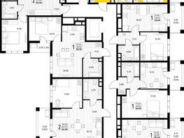 Продается 2-комнатная квартира ЖК Кипарис, литер 6, 52.7  м&sup2;, 16073500 рублей