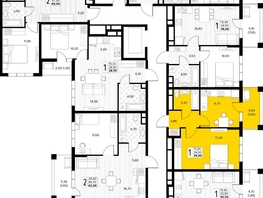 Продается 1-комнатная квартира ЖК Кипарис, литер 6, 35.5  м&sup2;, 12247500 рублей