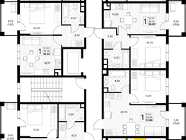 Продается 2-комнатная квартира ЖК Кипарис, литер 8, 54.5  м&sup2;, 16622500 рублей
