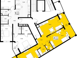 Продается 2-комнатная квартира ЖК Кипарис, литер 8, 64.6  м&sup2;, 18372240 рублей