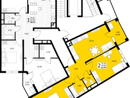 Продается 2-комнатная квартира ЖК Кипарис, литер 8, 62.7  м&sup2;, 17831880 рублей