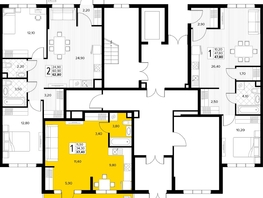 Продается 1-комнатная квартира ЖК Кипарис, литер 7, 37.4  м&sup2;, 12903000 рублей