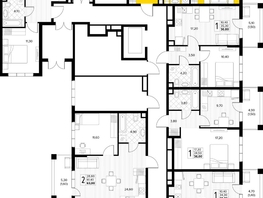 Продается 2-комнатная квартира ЖК Кипарис, литер 7, 53.3  м&sup2;, 16256500 рублей