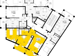 Продается 2-комнатная квартира ЖК Кипарис, литер 7, 53.5  м&sup2;, 16317500 рублей
