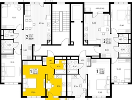 Продается 1-комнатная квартира ЖК Кипарис, литер 7, 34.6  м&sup2;, 11937000 рублей