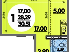 Продается Студия ЖК Молодежный 2, литера 13, 30.51  м&sup2;, 4530735 рублей