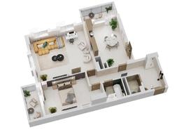 Продается 2-комнатная квартира ЖК Золотой Берег, литер 6, 90.92  м&sup2;, 17365720 рублей
