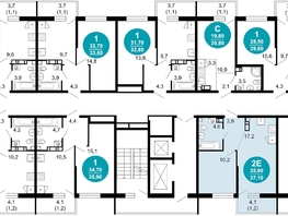 Продается 1-комнатная квартира ЖК Флора, 4 этап, 37.1  м&sup2;, 14341469 рублей