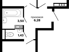 Продается 2-комнатная квартира ЖК Гулливер, литер 2, 57  м&sup2;, 6213000 рублей