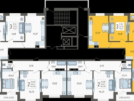 Продается 3-комнатная квартира ЖК Смородина, литера 13, 74.27  м&sup2;, 8912400 рублей