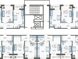 Продается 2-комнатная квартира ЖК Смородина, литера 14, 49.86  м&sup2;, 6759200 рублей