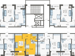 Продается 1-комнатная квартира ЖК Смородина, литера 14, 37.65  м&sup2;, 6010200 рублей