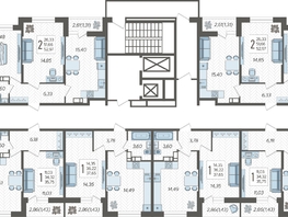Продается 2-комнатная квартира ЖК Смородина, литера 14, 49.86  м&sup2;, 6828050 рублей